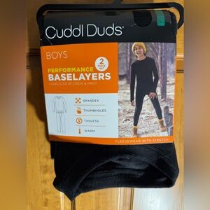 Cuddl Duds Boys Performance Baselayers - Black